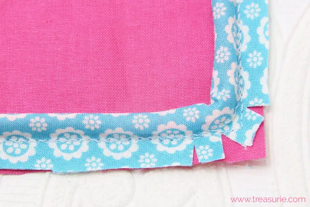 how to sew piping around a corner