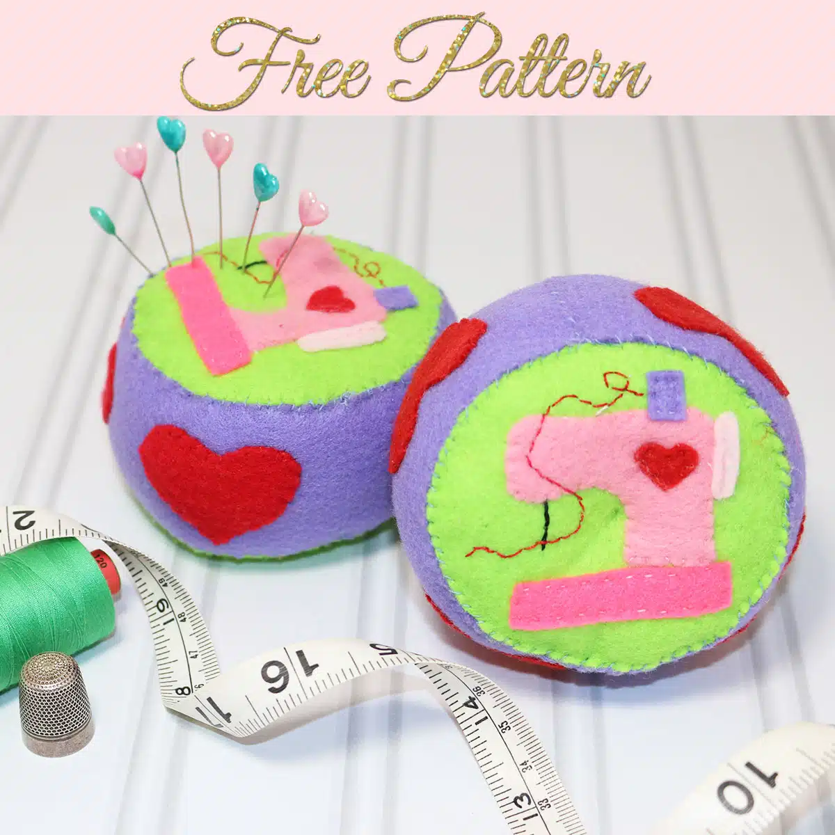 Felt Pincushion Pattern Printable Pattern & Tutorial TREASURIE