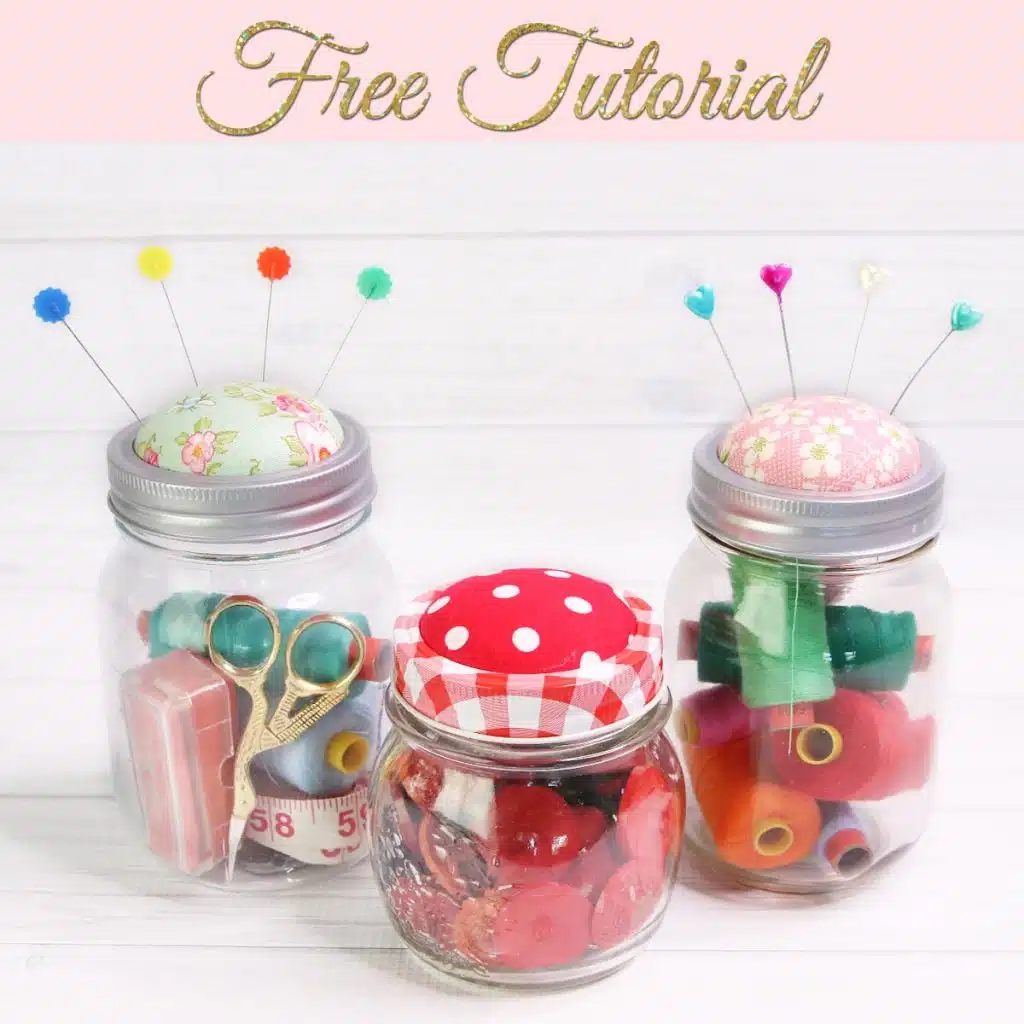mason jar pin cushion