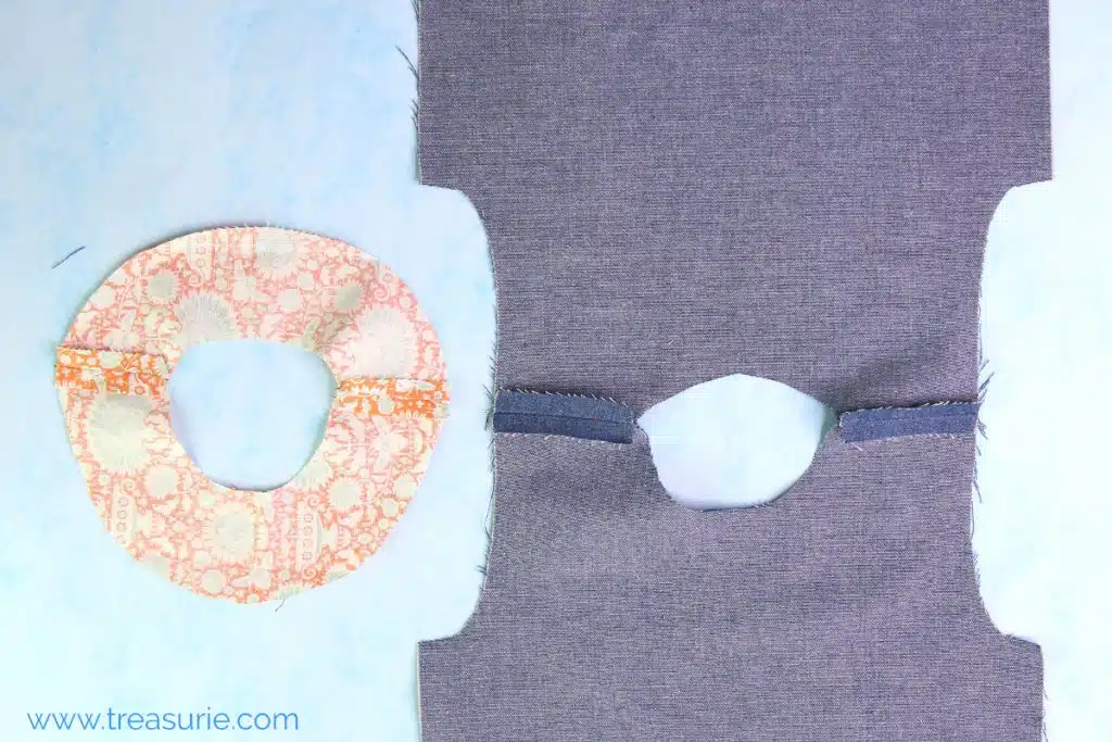 sewing facings step 2