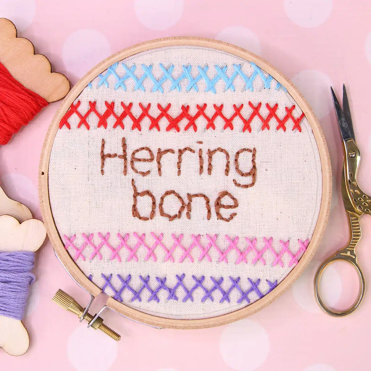 herringbone stitch embroidery featured image