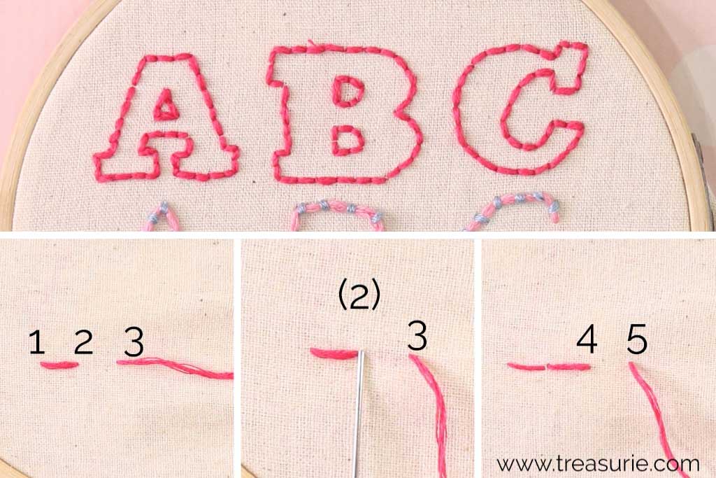 how to embroider letters