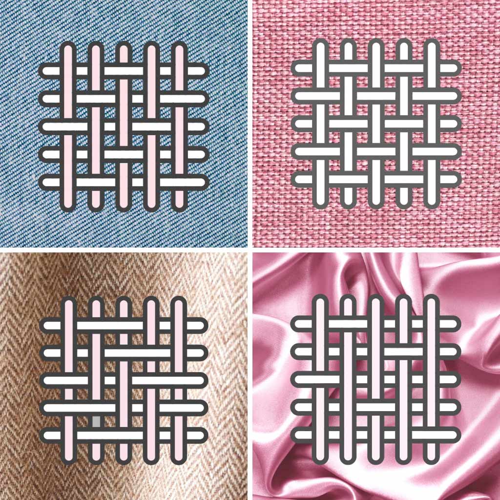 Describe The Weave Patterns Of Each Of The Fabrics