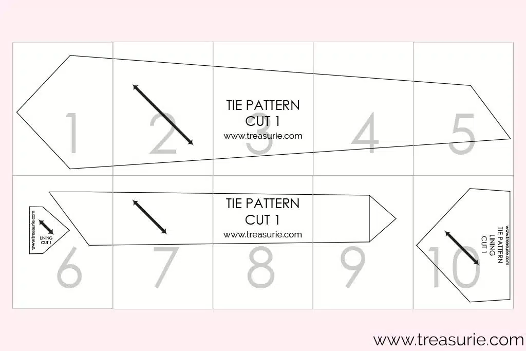 How to Make a Tie - FREE Tie Pattern Printable | TREASURIE how-to-make-a-tie-free-tie-pattern-printable-treasurie