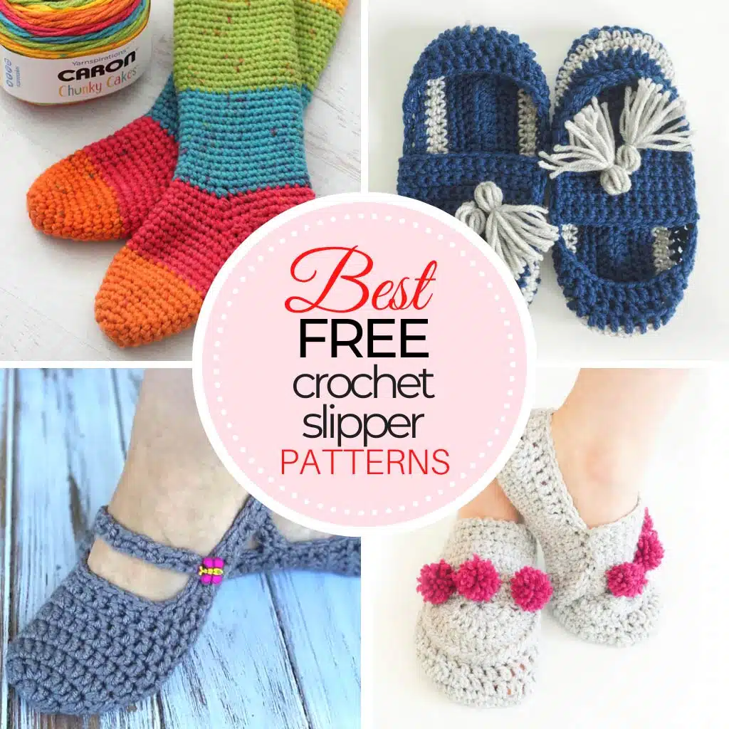 27+ Free Crochet Slipper Patterns - Best Cozy Slippers | TREASURIE