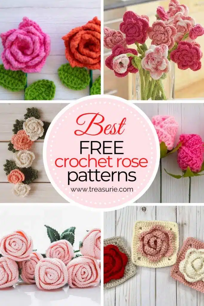 Free Printable Crochet Rose Pattern Free Printable Crochet Rose Pattern