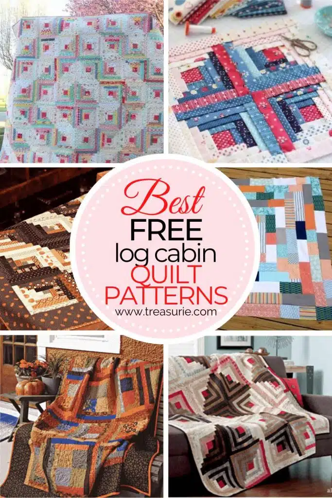 Log Cabin Quilt Patterns - 27 of the Best | TREASURIE pin-page