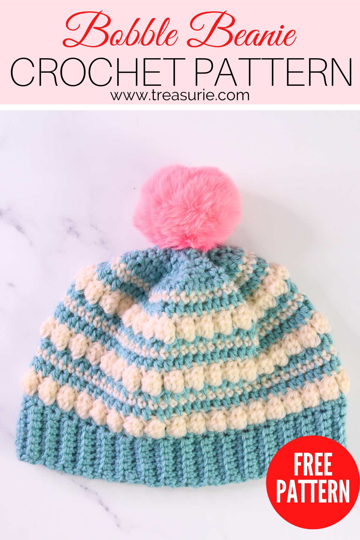 19+ Crochet Simple Beanie Pattern Free Bobble Beanie Crochet Pattern, Free! | TREASURIE