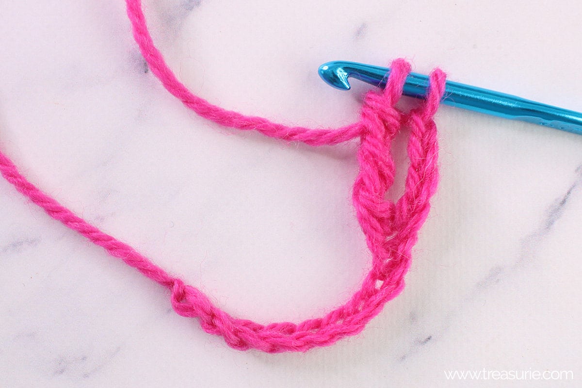 Double Treble Crochet - 2 Loops Remain