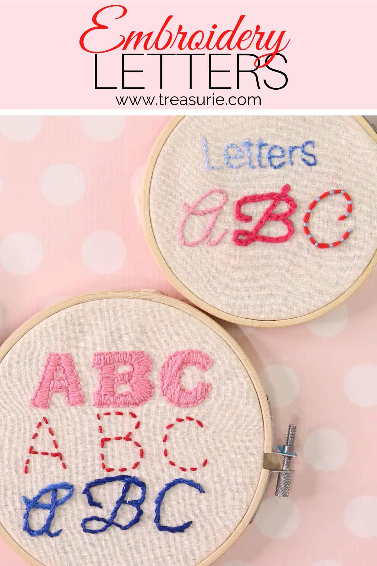 How To Embroider Letters With 11 Stitches | TREASURIE