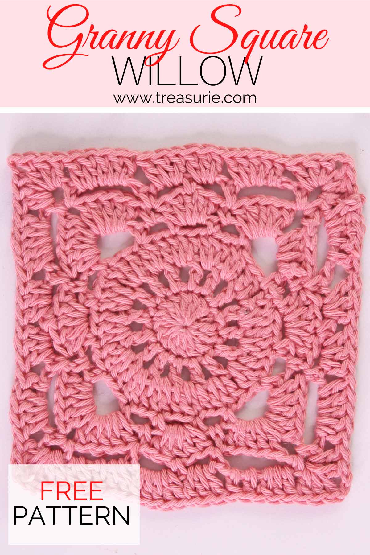 Willow Granny Square Pattern (Free!) | TREASURIE willow-granny-square-pattern-free-treasurie