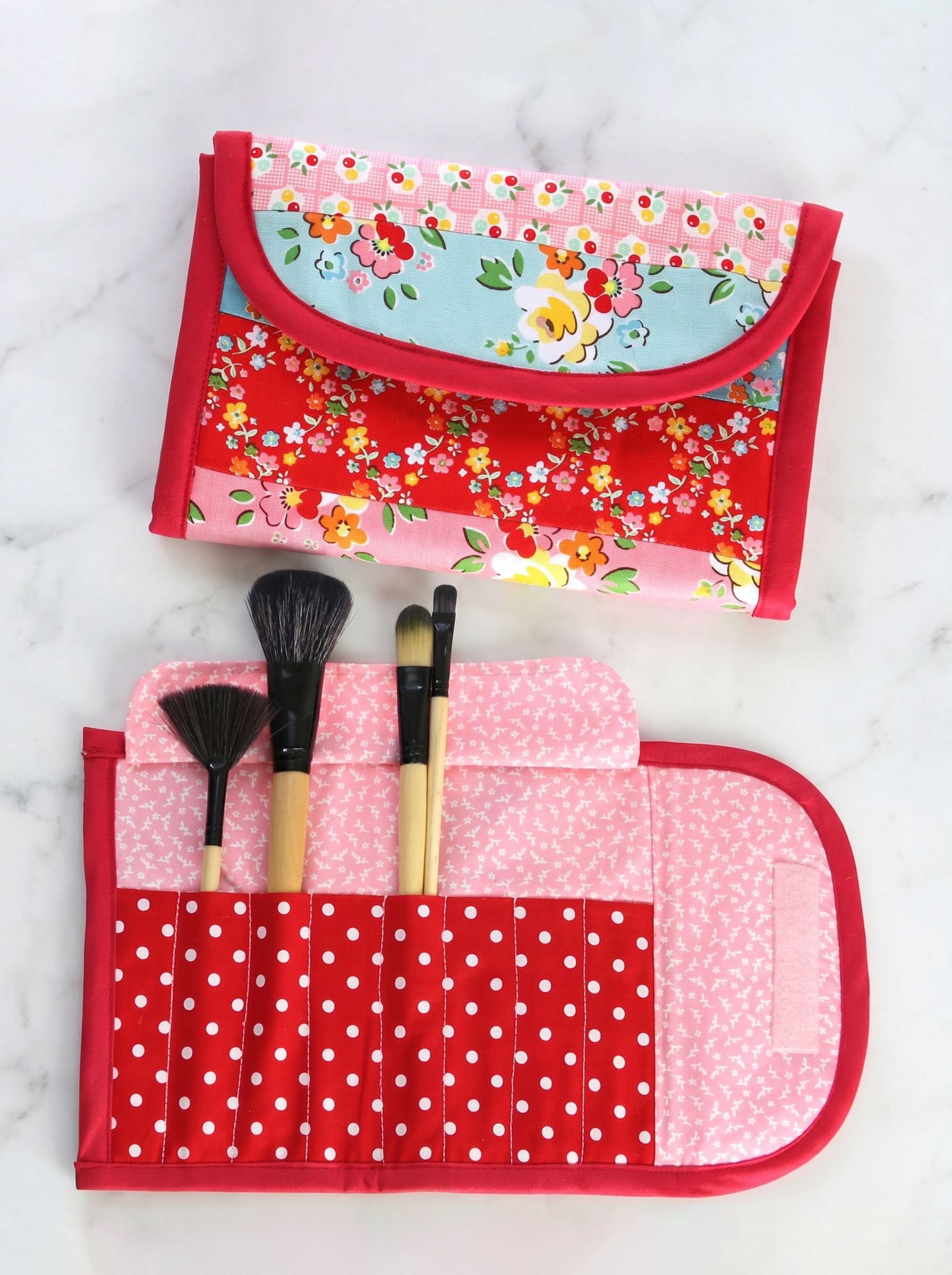 Paintbrush Roll Pattern Makeup Brush Roll Pattern (Free, Easy PDF) | TREASURIE