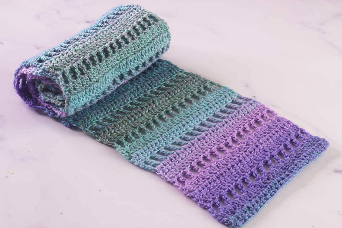 mesh scarf crochet pattern free