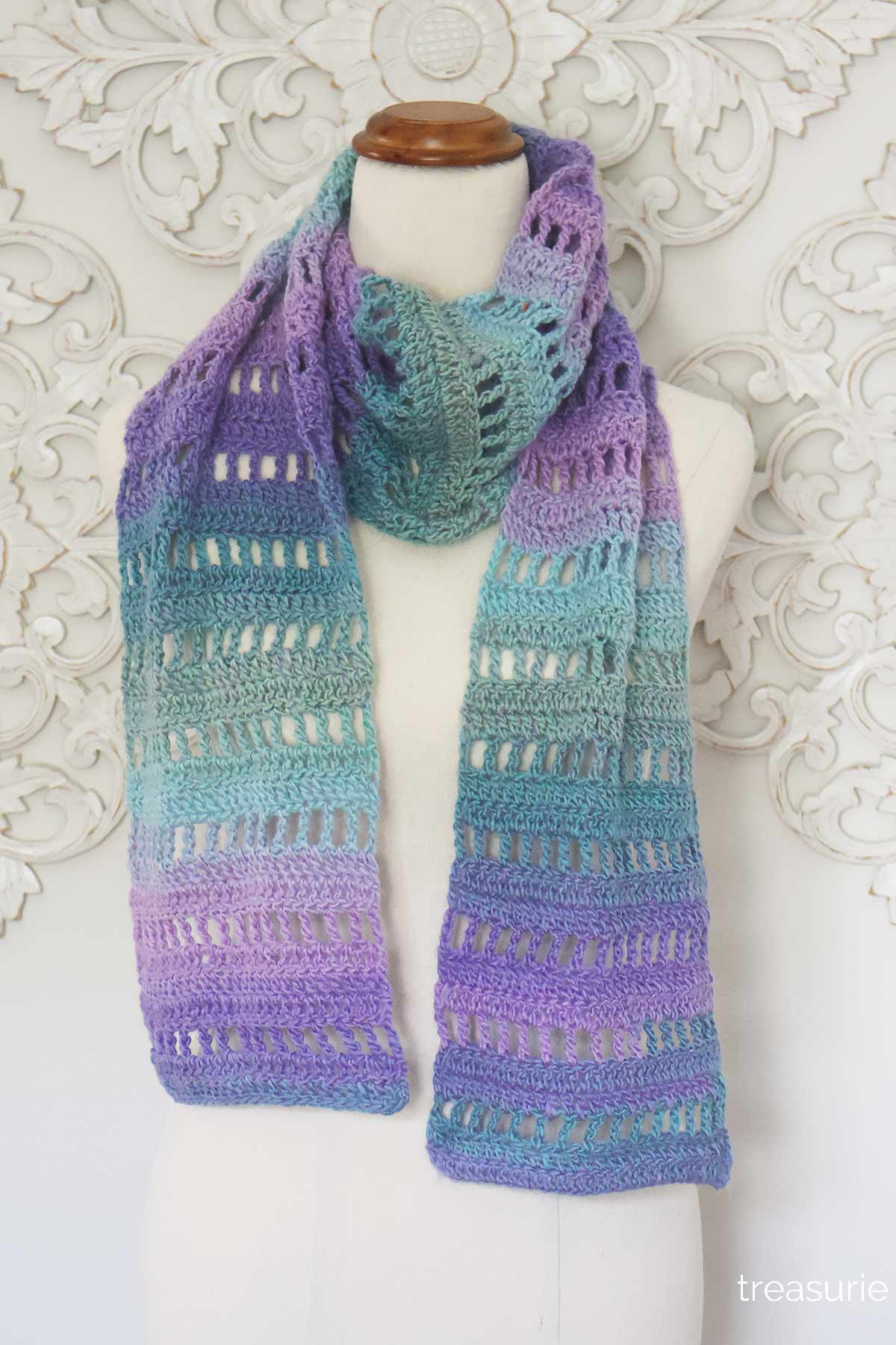 mesh scarf crochet pattern
